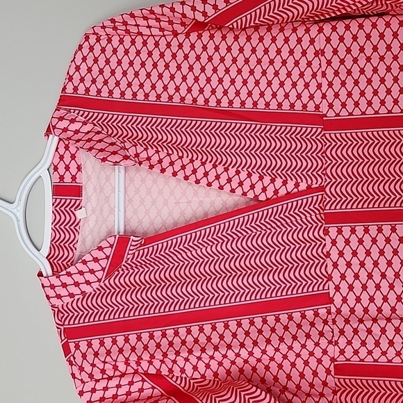 Pink tiered maxi dress small - Picture 2 of 4